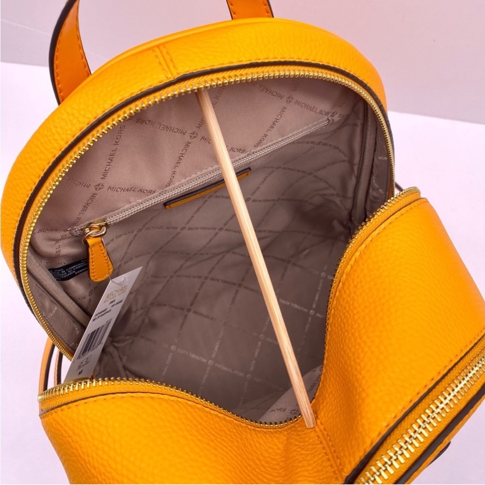 Michael Kors Mustard Backpack with Patches - Picture 13 of 14
